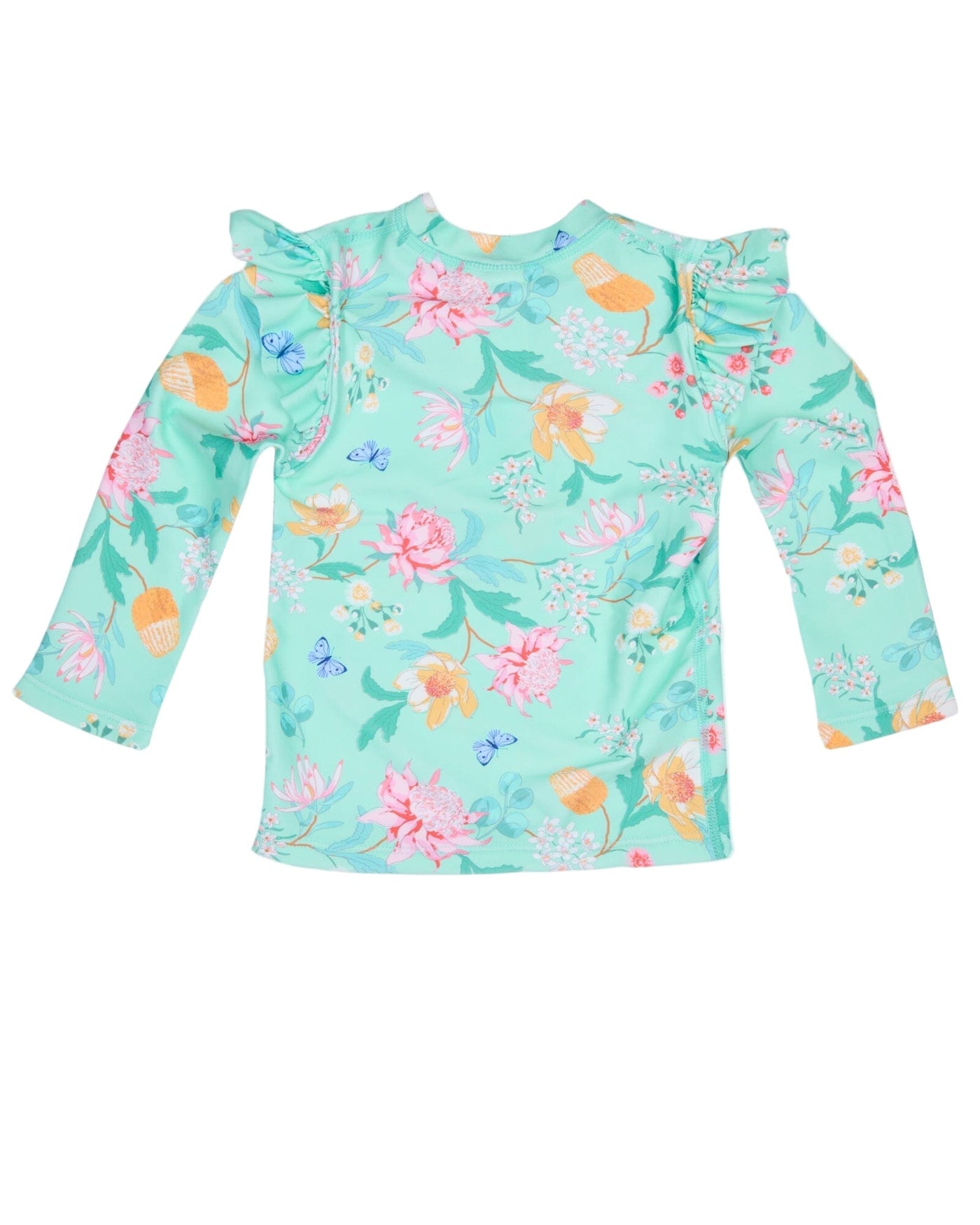 Toshi Splash Swim LS Rashie - Waratah Mint Rashie Toshi 