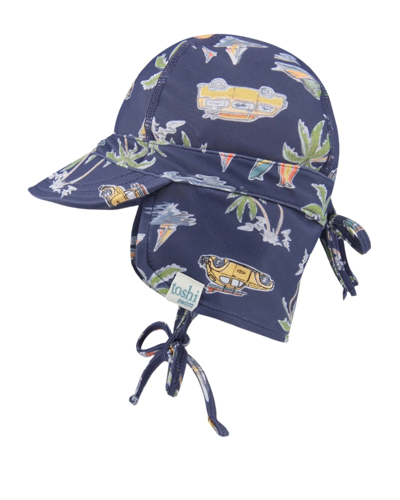 Toshi Swim Baby Flap Cap Classic - Surf Twilight Swim Hats Toshi 