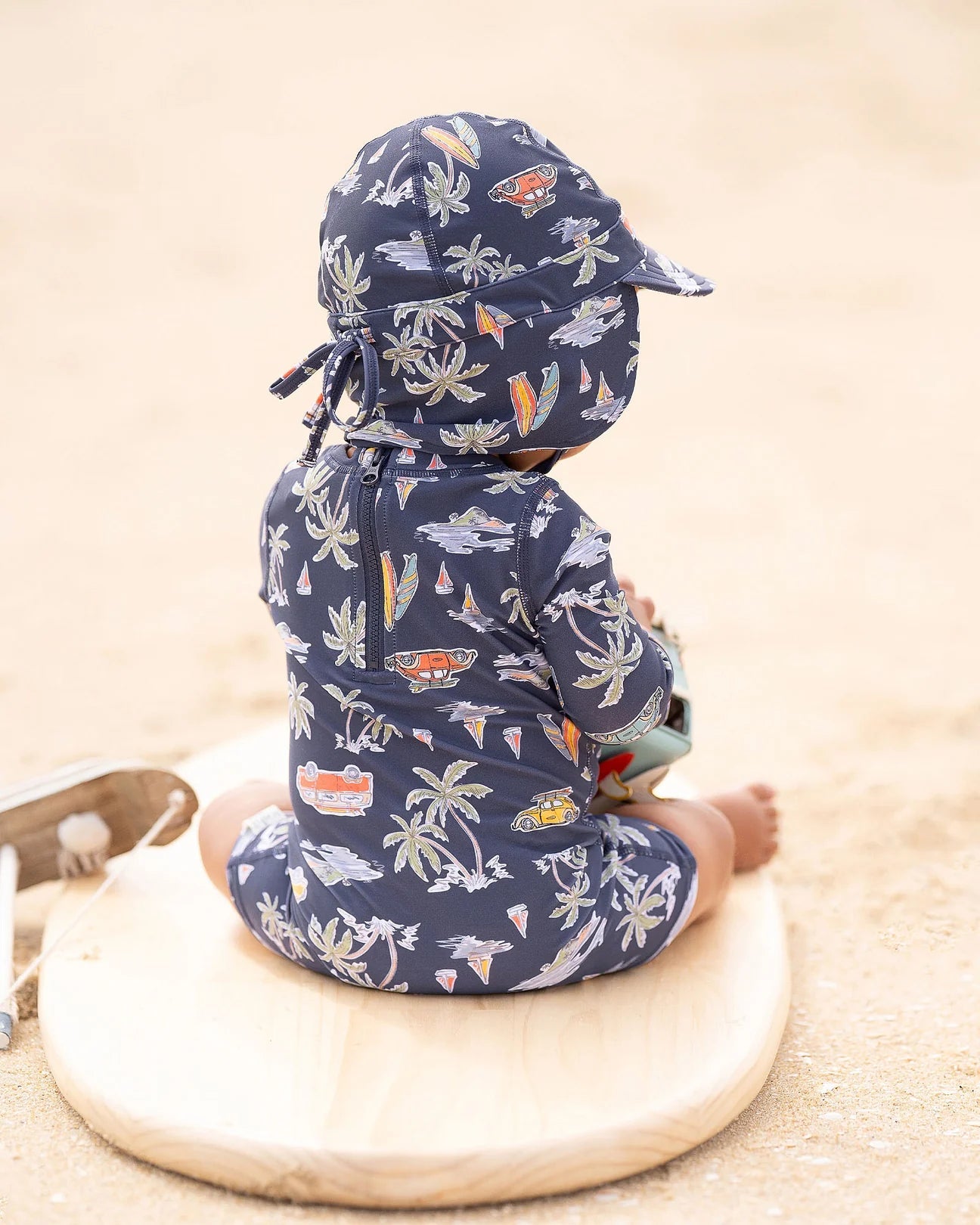 Toshi Swim Baby Flap Cap Classic - Surf Twilight Swim Hats Toshi 