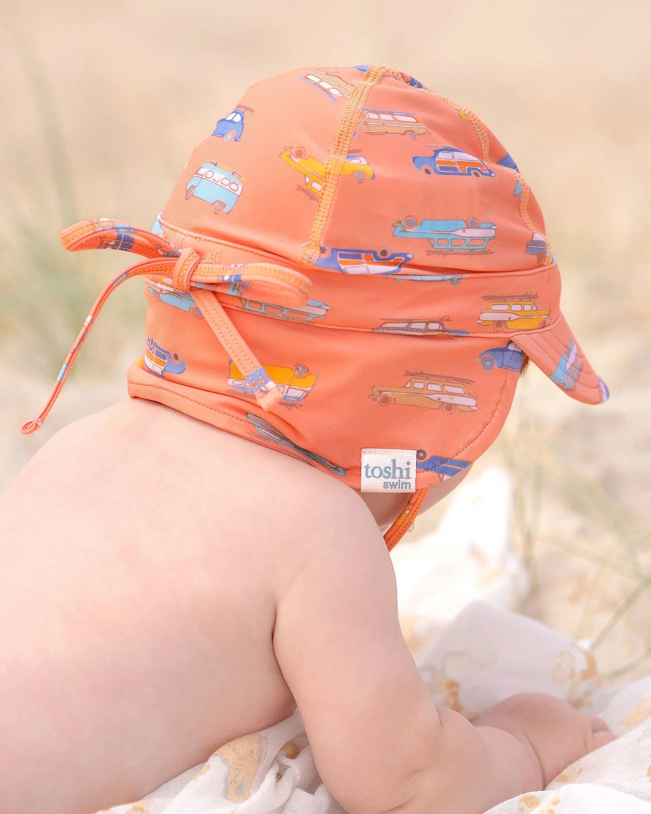 Toshi Swim Baby Flap Cap Classic - Surf's Up Swim Hats Toshi 