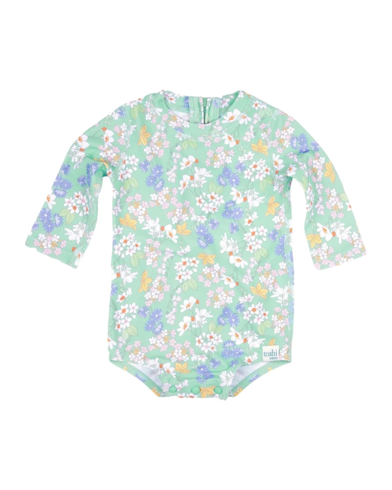 Toshi Swim Baby Long Sleeve Classic Onesie - Sea Blossom One-Piece Swimsuit Toshi 