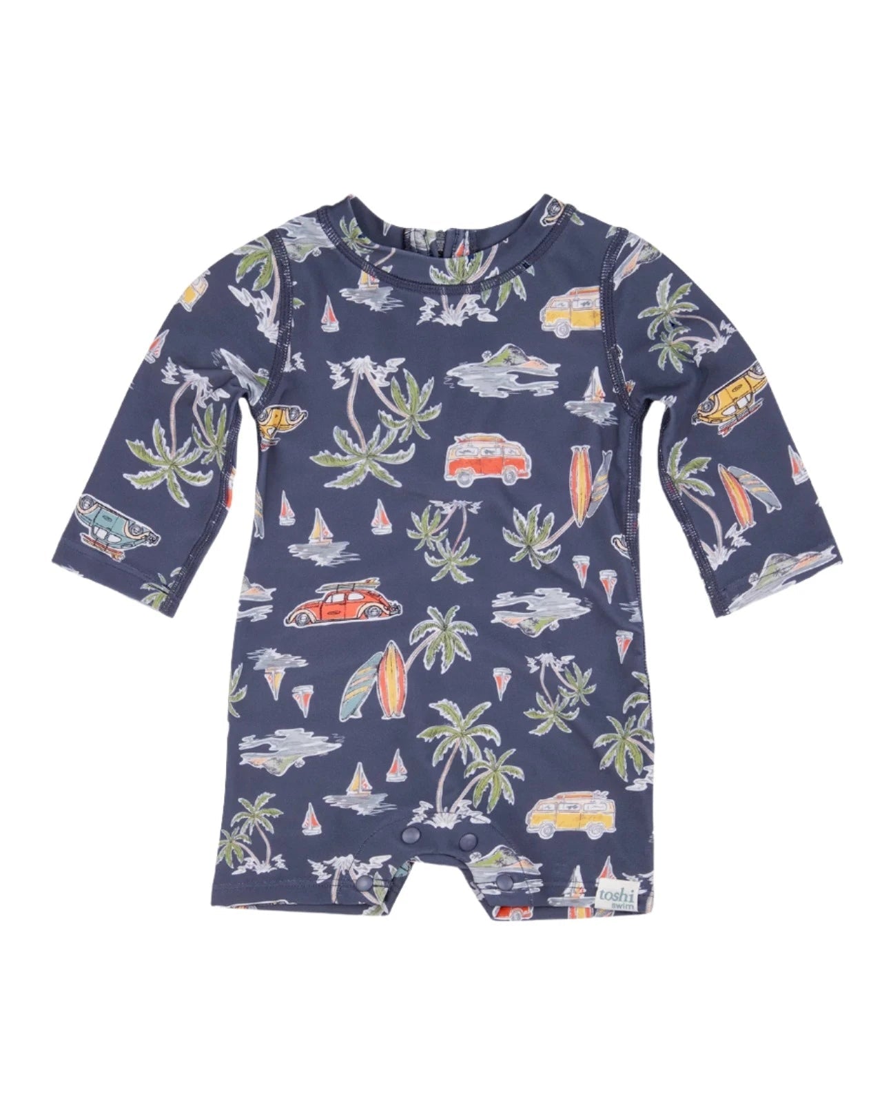 Toshi Swim Baby Long Sleeve Classic Onesie - Surf Twilight One-Piece Swimsuit Toshi 