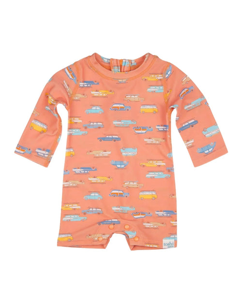 Toshi Swim Baby Long Sleeve Classic Onesie  - Surf's Up