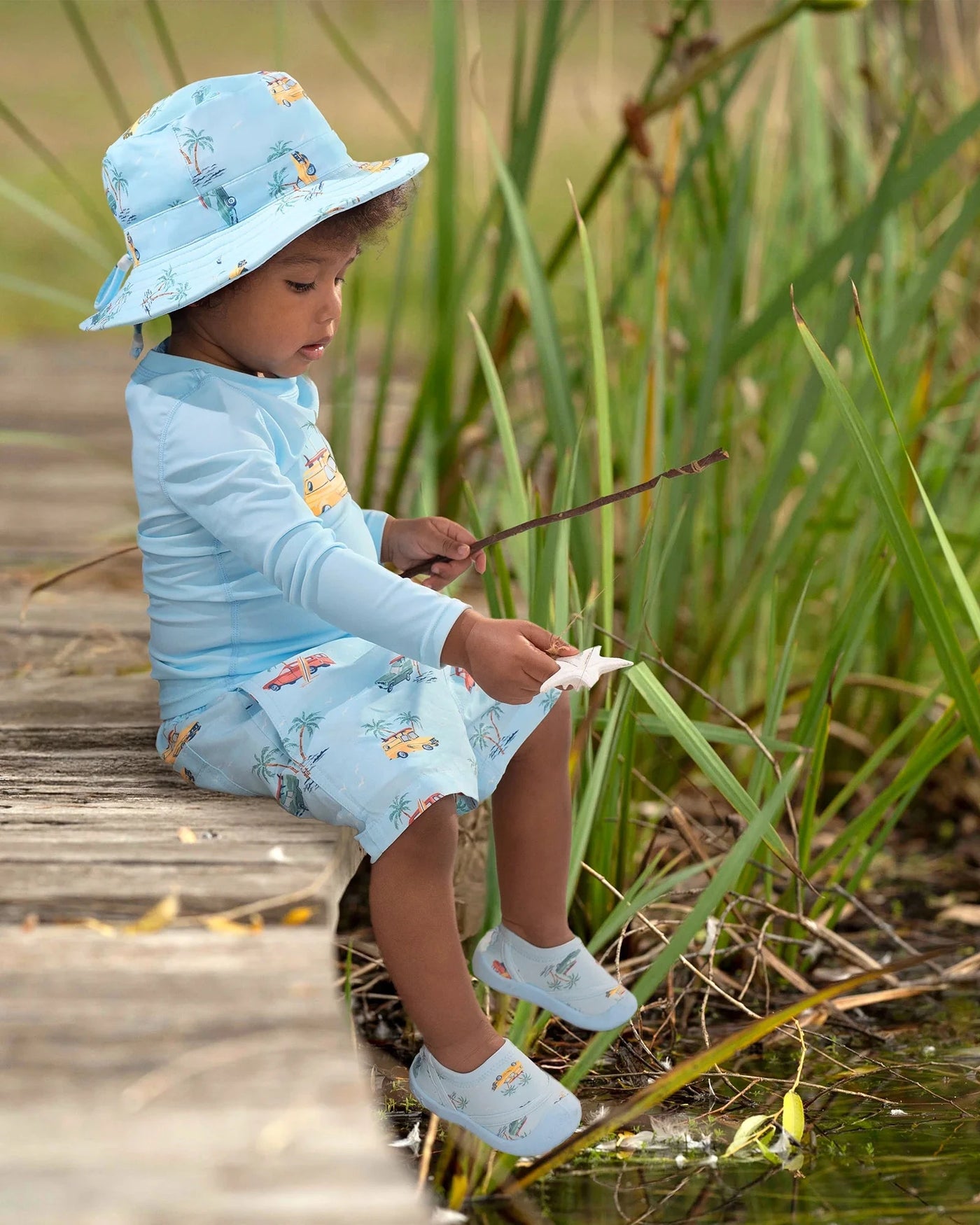 Toshi - Swim Paradise Sunhat | Swell Seekers Sky Swim Hats Toshi 
