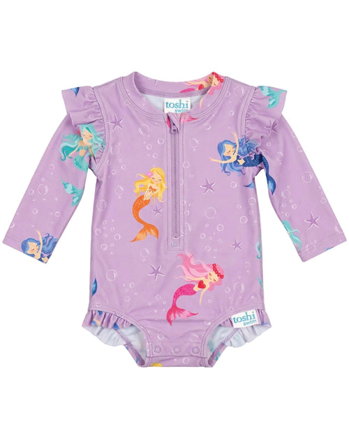 Toshi - Twinkle Long Sleeve Swim Onesie | Princess Mermaid