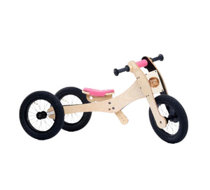 Trybike - 4 in 1 Wooden Bike | Pink - Saddle Seat Cover & Chin Protector