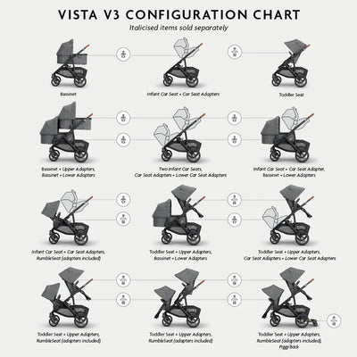 UPPAbaby Vista V3 With Bassinet - Julian Pram Accessories UPPAbaby 