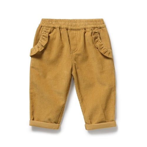 Wilson & Frenchy - Amber Glow Organic Cord Ruffle Pant