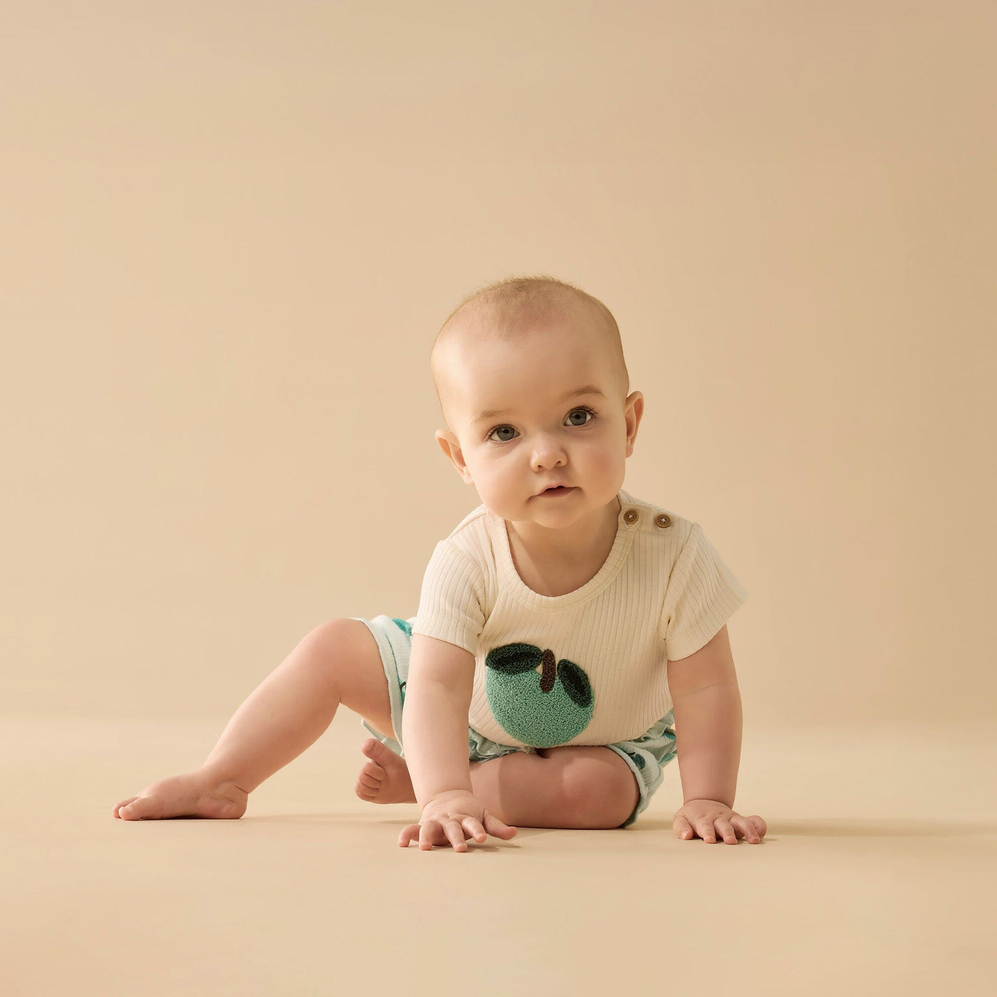 Wilson & Frenchy - Apple Papple Embroidered Organic Tee Short Sleeve T-Shirt Wilson & Frenchy 