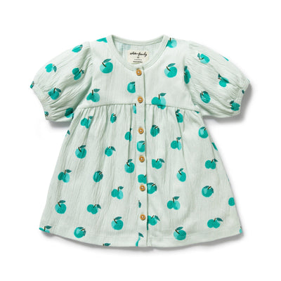 Wilson & Frenchy - Apple Papple Organic Button Dress Short Sleeve Dress Wilson & Frenchy 