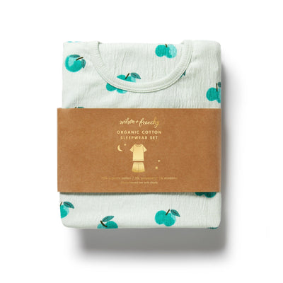 Wilson & Frenchy - Apple Papple Organic Short Sleeve Pyjamas Short Sleeve Pyjamas Wilson & Frenchy 