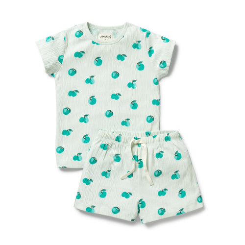 Wilson & Frenchy - Organic Short Sleeve Pyjamas | Apple Papple