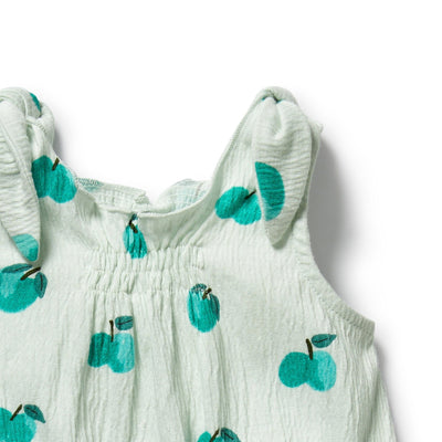 Wilson & Frenchy - Apple Papple Organic Tie Playsuit Playsuit Wilson & Frenchy 
