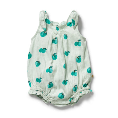 Wilson & Frenchy - Apple Papple Organic Tie Playsuit Playsuit Wilson & Frenchy 