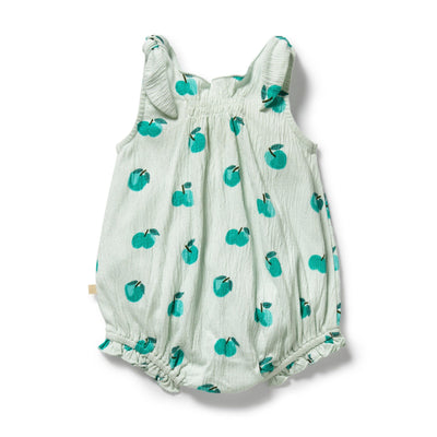 Wilson & Frenchy - Apple Papple Organic Tie Playsuit Playsuit Wilson & Frenchy 