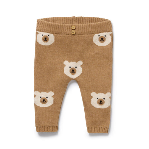 Wilson & Frenchy - Beary Cute Organic Knitted Jacquard Legging