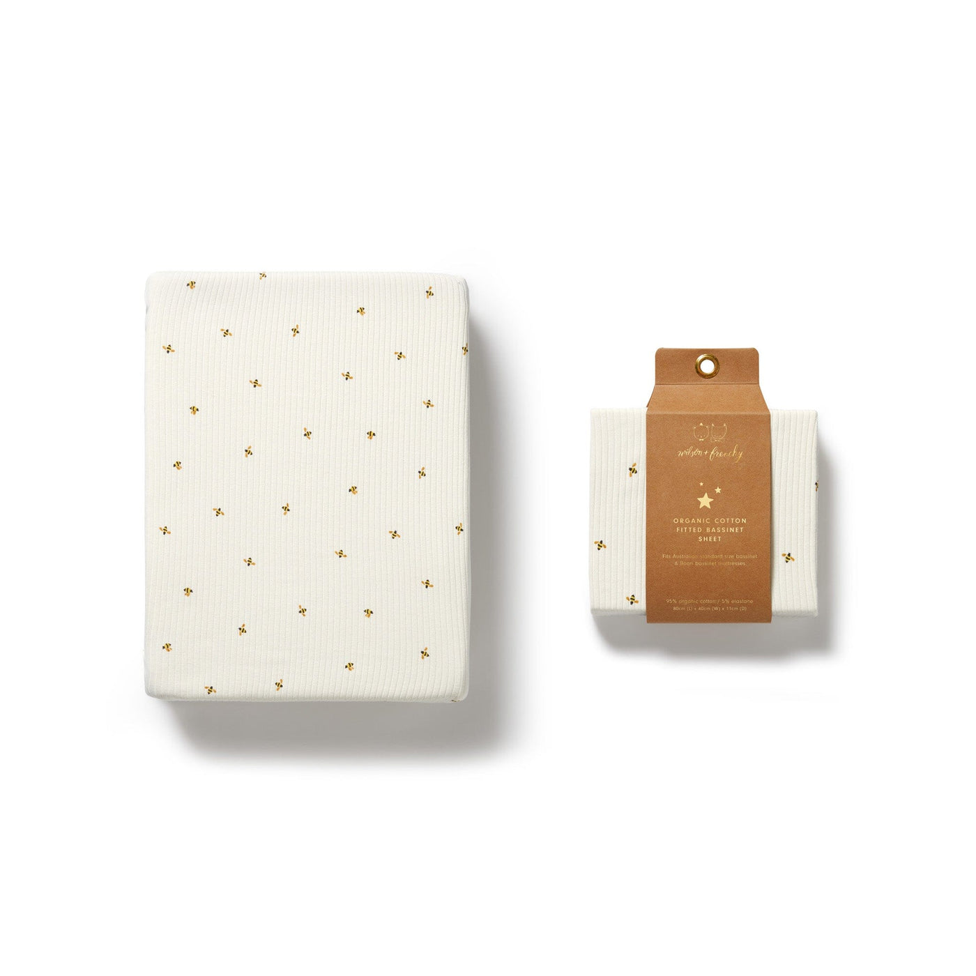Wilson & Frenchy - Bee Mine Organic Bassinet Sheet Bassinet Sheet Wilson & Frenchy 