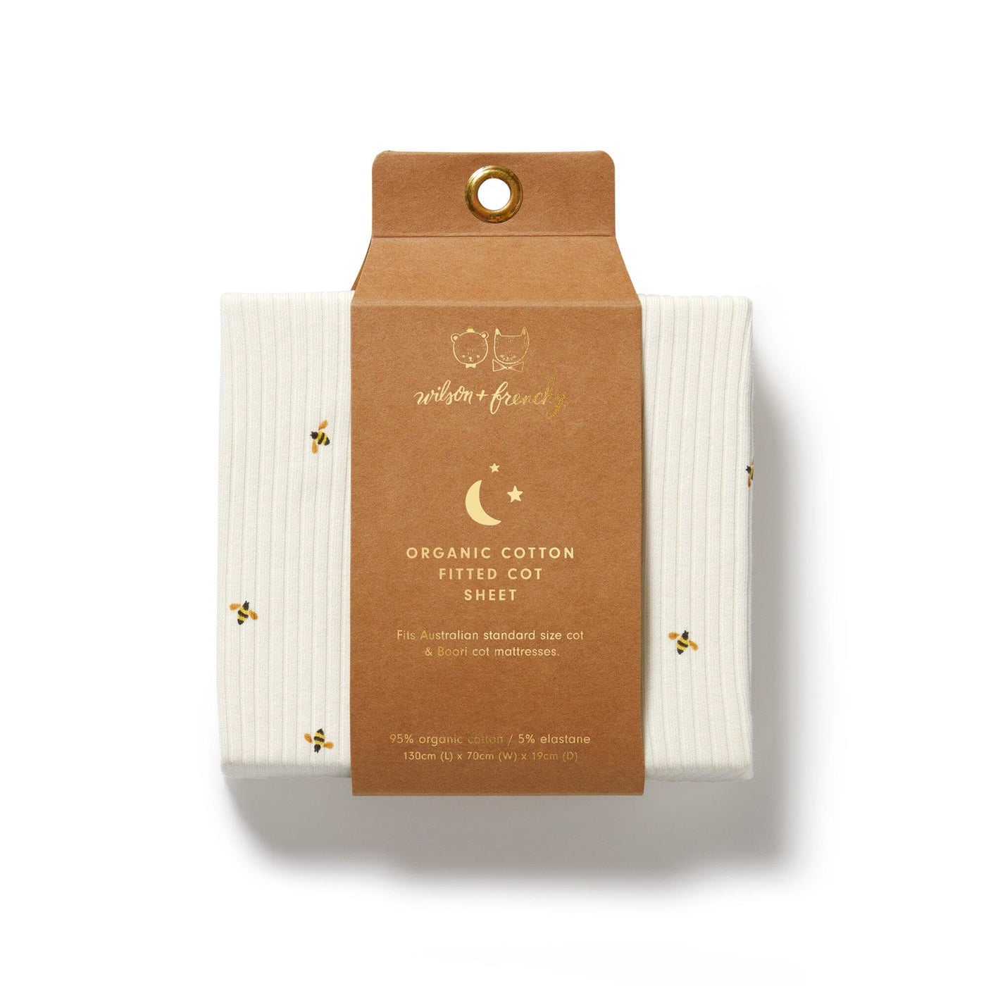 Wilson & Frenchy - Bee Mine Organic Cot Sheet Cot Sheet Wilson & Frenchy 