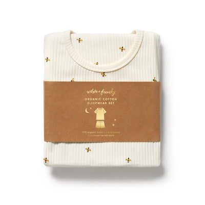 Wilson & Frenchy - Bee Mine Organic Short Sleeved Pyjamas Short Sleeve Pyjamas Wilson & Frenchy 