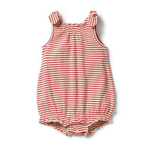 Wilson & Frenchy - Candy Cane Organic Stripe Rib Playsuit