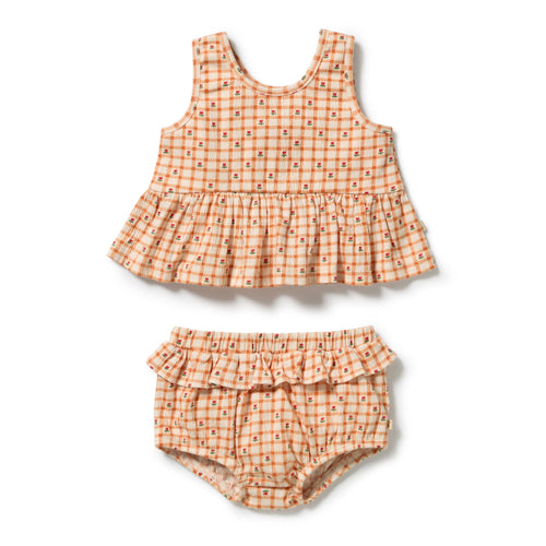 Wilson & Frenchy - Checkerberry Organic Crinkle Ruffle Set