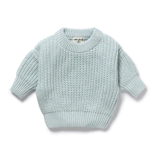 Wilson & Frenchy - Cloud Blue Organic Knitted Jumper