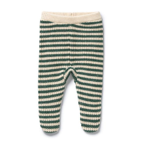Wilson & Frenchy - Clover Organic Knitted Stripe Legging with Feet
