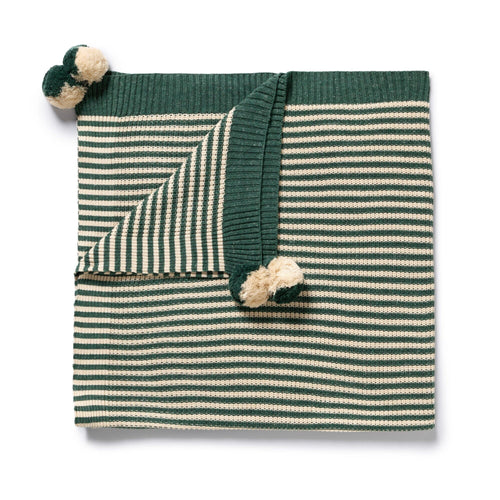 Wilson & Frenchy - Clover Stripe Organic Knitted Stripe Blanket