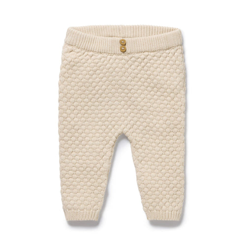 Wilson & Frenchy - Cream Organic Knitted Bauble Legging