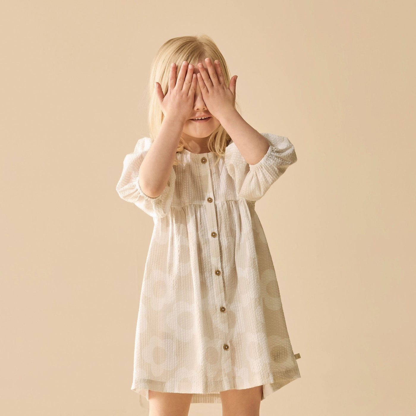 Wilson & Frenchy - Daisy Bloom Organic Button Dress Short Sleeve Dress Wilson & Frenchy 