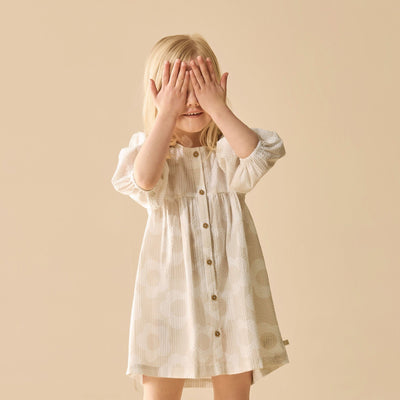 Wilson & Frenchy - Daisy Bloom Organic Button Dress Short Sleeve Dress Wilson & Frenchy 