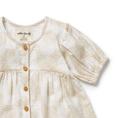 Wilson & Frenchy - Daisy Bloom Organic Button Dress Short Sleeve Dress Wilson & Frenchy 