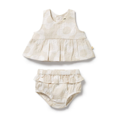 Wilson & Frenchy - Daisy Bloom Organic Ruffle Set Matching Set Wilson & Frenchy 