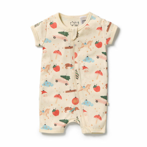 Wilson & Frenchy - Deck the Halls Organic Rib Boyleg Zipsuit