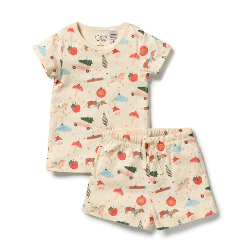 Wilson & Frenchy - Deck the Halls Organic Rib Short Sleeved Pyjamas
