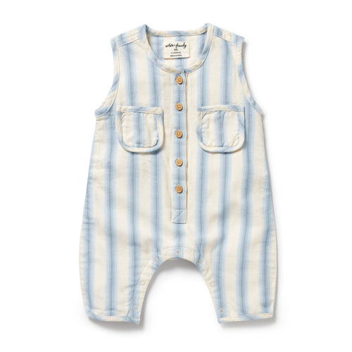 Wilson & Frenchy - Organic Growsuit | Deep Blue Stripe