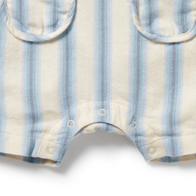 Wilson & Frenchy - Deep Blue Stripe Organic Overall Overalls Wilson & Frenchy 