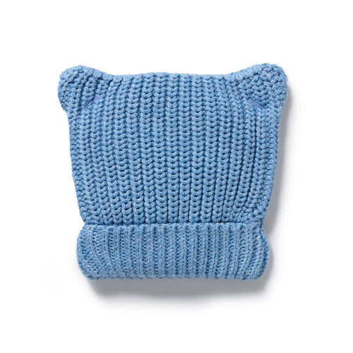 Wilson & Frenchy - Frosted Blue Organic Knitted Bear Hat