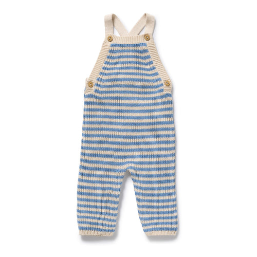 Wilson & Frenchy - Frosted Blue Organic Stripe Knitted Overall