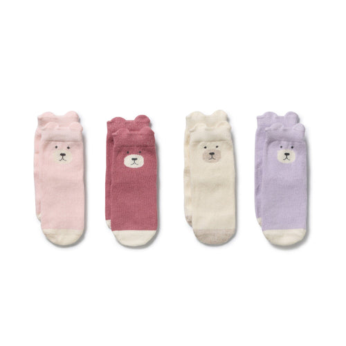 Wilson & Frenchy - Girls Organic 4 Pack Baby Socks
