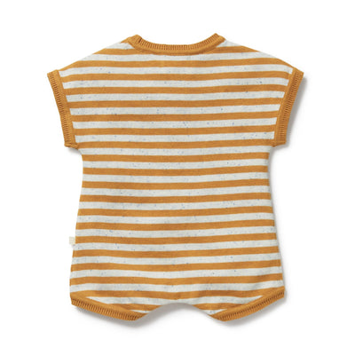 Wilson & Frenchy - Golden Wave Stripe Organic Knitted Growsuit Growsuit Wilson & Frenchy 