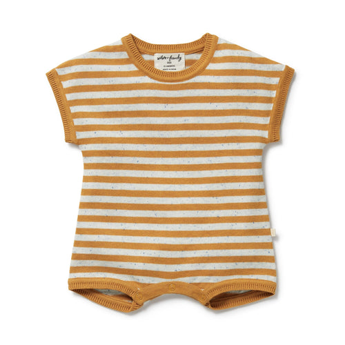 Wilson & Frenchy - Organic Knitted Growsuit | Golden Wave Stripe