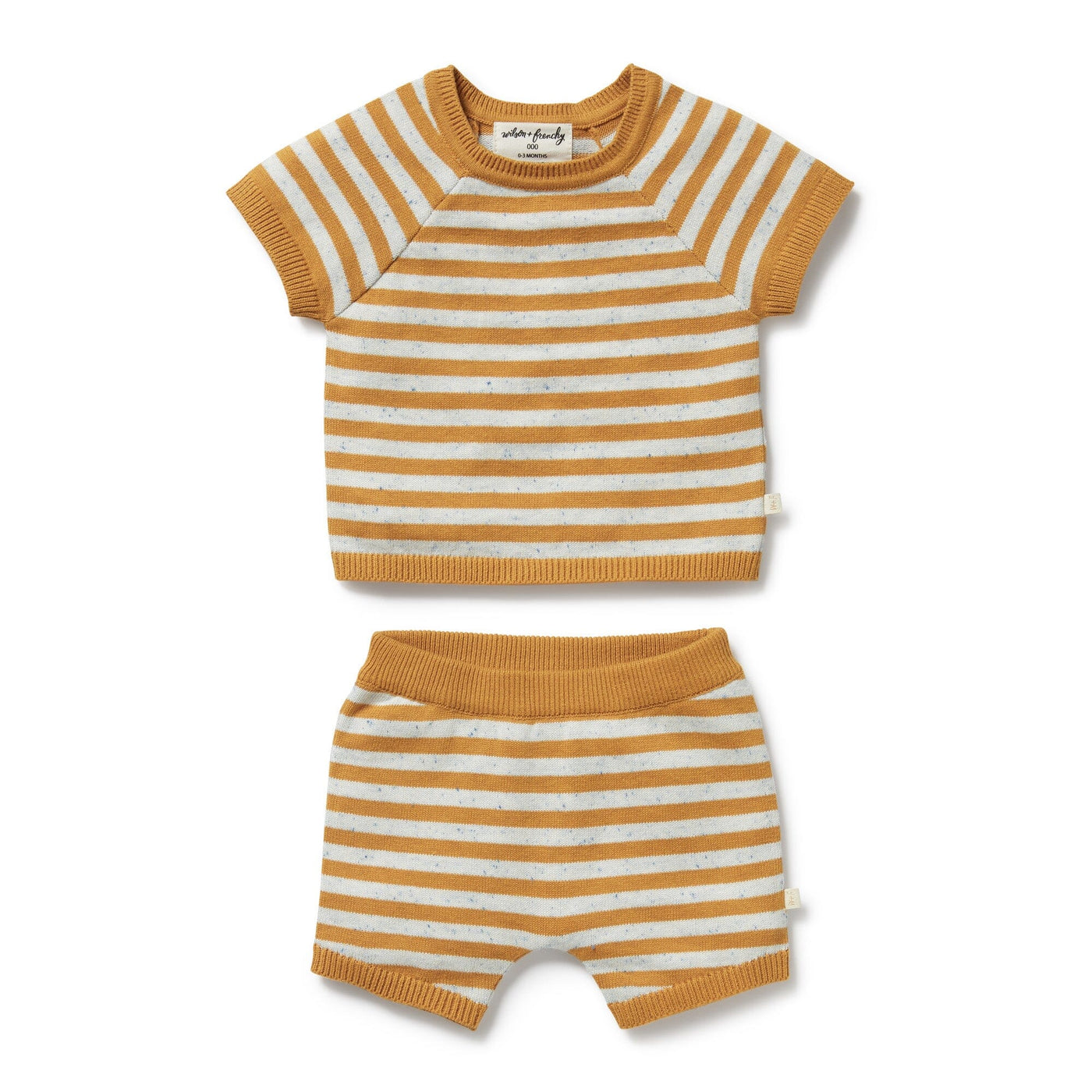 Wilson & Frenchy - Golden Wave Stripe Organic Knitted Set Matching Set Wilson & Frenchy 