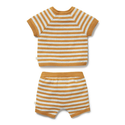 Wilson & Frenchy - Golden Wave Stripe Organic Knitted Set Matching Set Wilson & Frenchy 