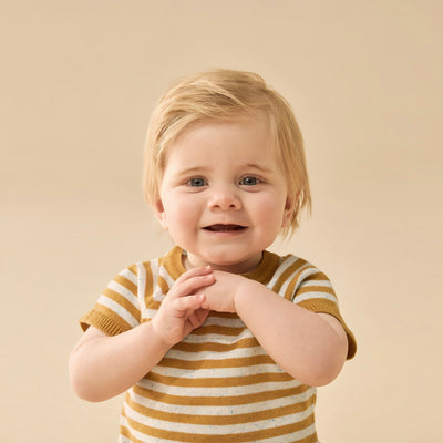 Wilson & Frenchy - Golden Wave Stripe Organic Knitted Set Matching Set Wilson & Frenchy 