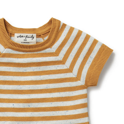 Wilson & Frenchy - Golden Wave Stripe Organic Knitted Set Matching Set Wilson & Frenchy 
