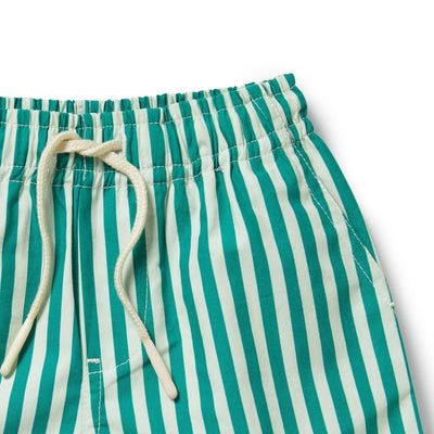 Wilson & Frenchy - Green Bean Stripe Swim Board Short Boardshorts Wilson & Frenchy 