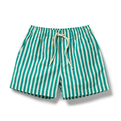 Wilson & Frenchy - Green Bean Stripe Swim Board Short Boardshorts Wilson & Frenchy 