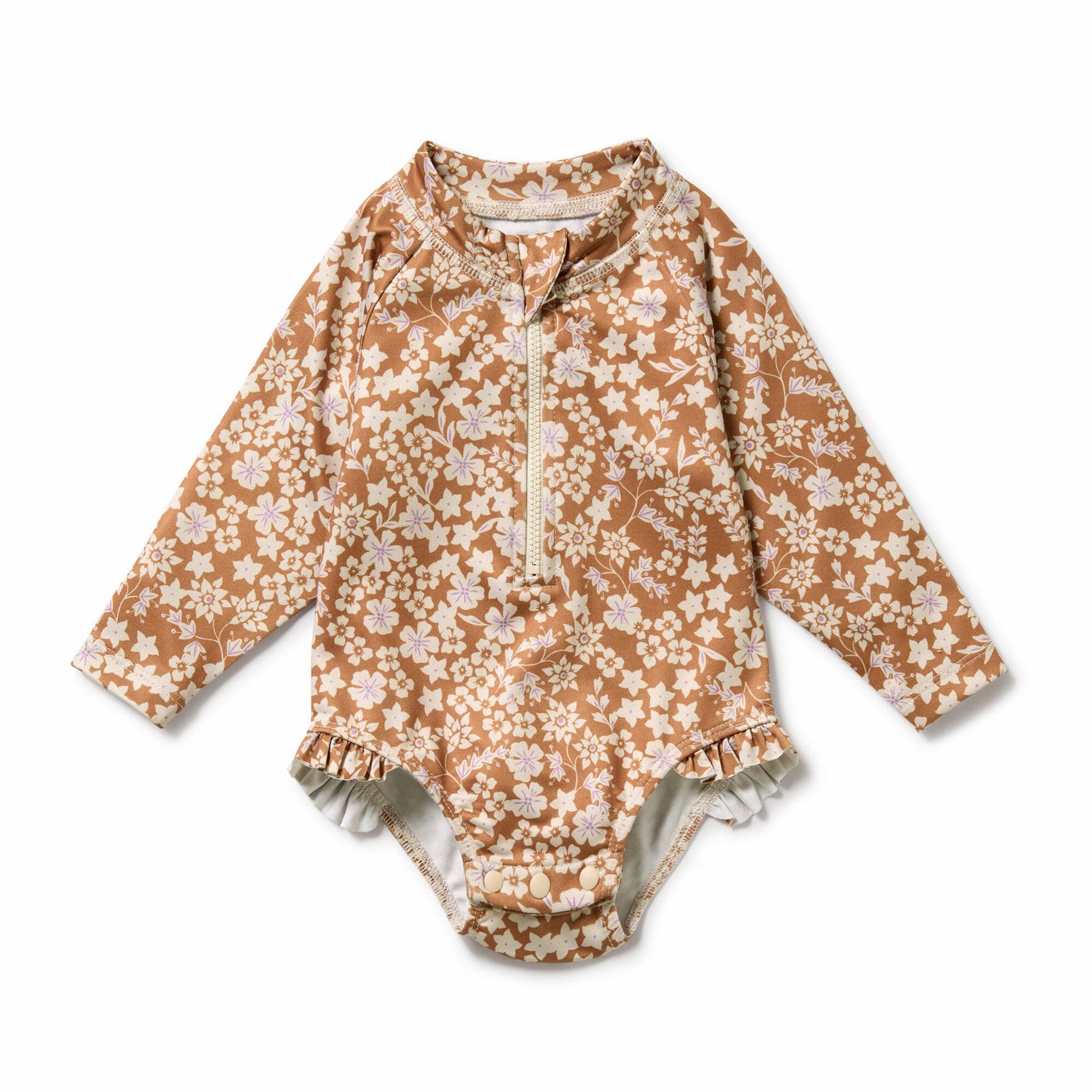 Wilson & Frenchy - Hazel Floral Long Sleeved Swimsuit One-Piece Swimsuit Wilson & Frenchy 