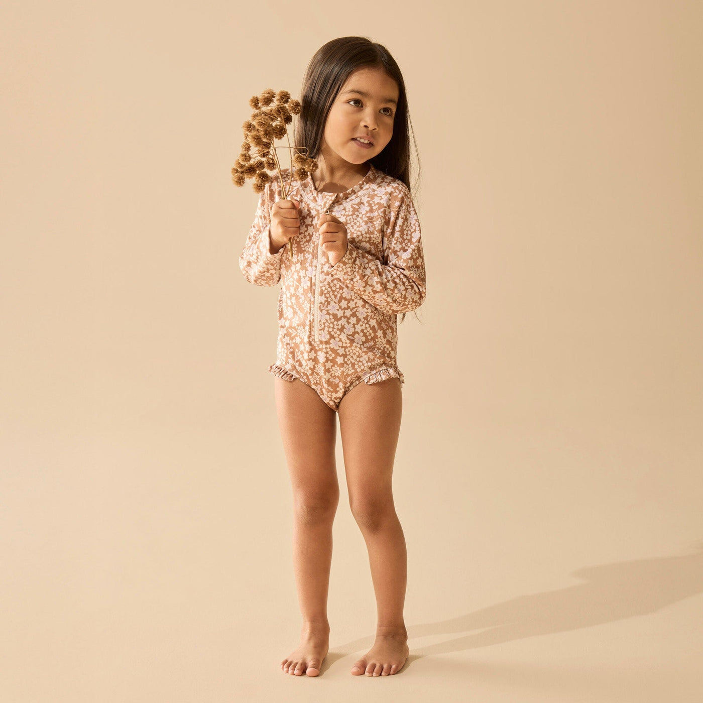 Wilson & Frenchy - Hazel Floral Long Sleeved Swimsuit One-Piece Swimsuit Wilson & Frenchy 